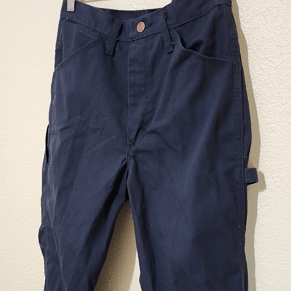 Blue Cargo Pants with Straight Leg Design - Picture 3 of 9
